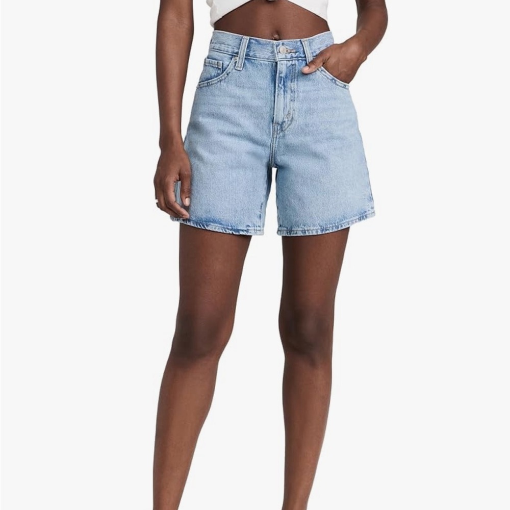 Levi's Light Blue Women's High Waist Baggy Jean Shorts